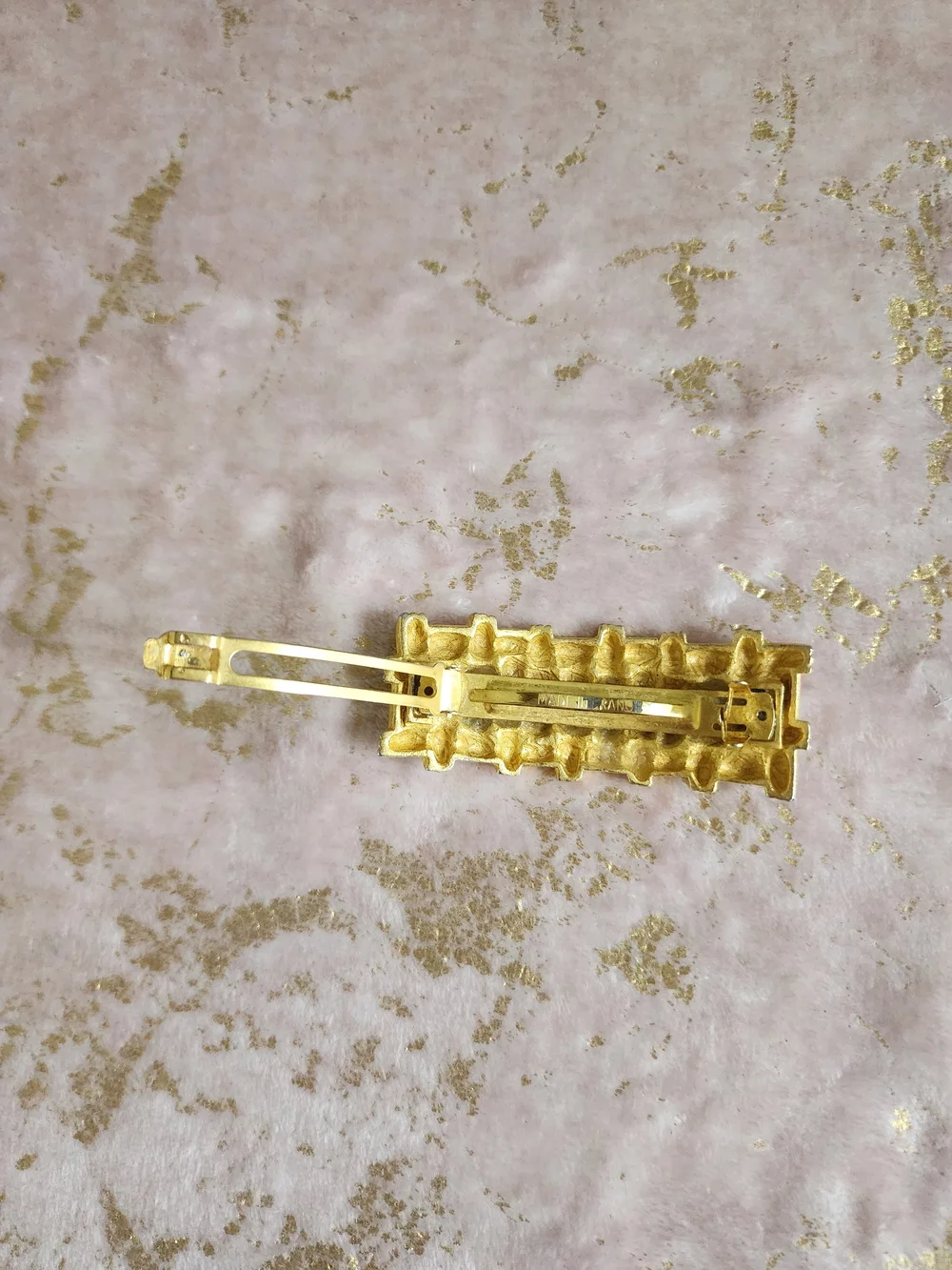 HAIR CLIP | Gold Woven Barrette Hair Clip